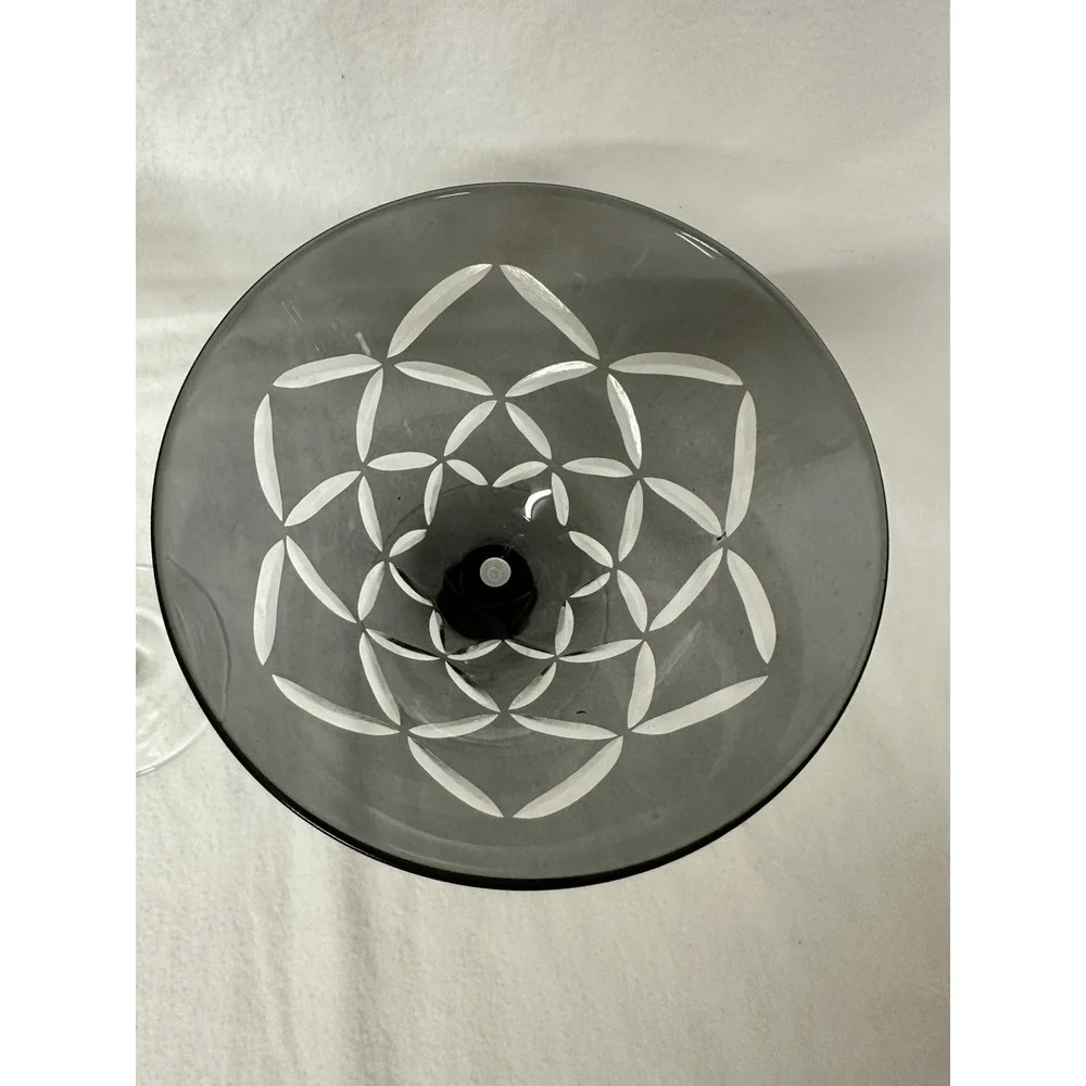 Gray Cut To Clear Martini Glasses 7